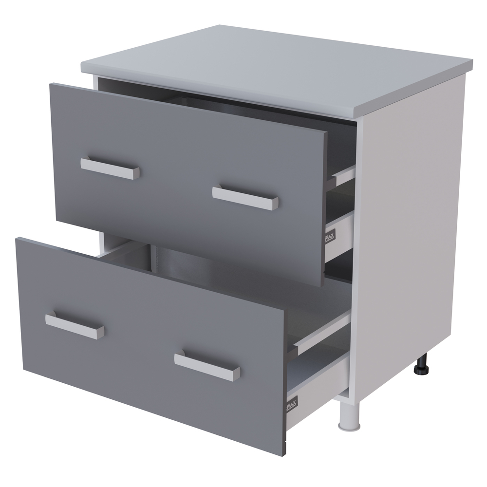 Рабочий стол Г8РГ 800 с системой выдвижения тандембокс с 2 ящиками / Танго / Глубокий